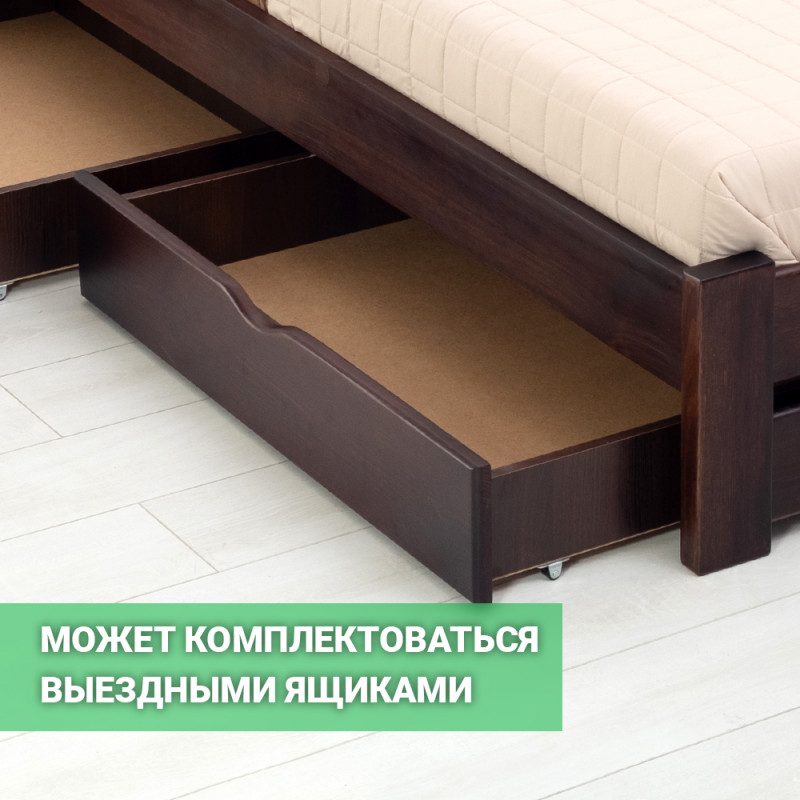 Белая двуспальная кровать 180x200 "Престиж" 