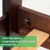 Полуторная кровать 120x200 "Волна" 