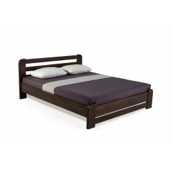 Двуспальная кровать 160x200 "Bukko" тёмный орех