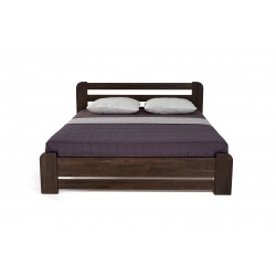 Двуспальная кровать 160x200 "Bukko" тёмный орех