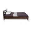 Двуспальная кровать 160x200 "Bukko" тёмный орех
