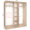 Шкаф-купе "KOMFORT", прямой, размером 180х45х240см