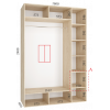 Шкаф-купе "Standart", прямой, размером 240х60х160см, с перекладиной
