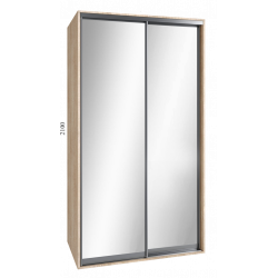 Шкаф-купе "Standart", прямой, размером 210х60х110см, с перекладиной