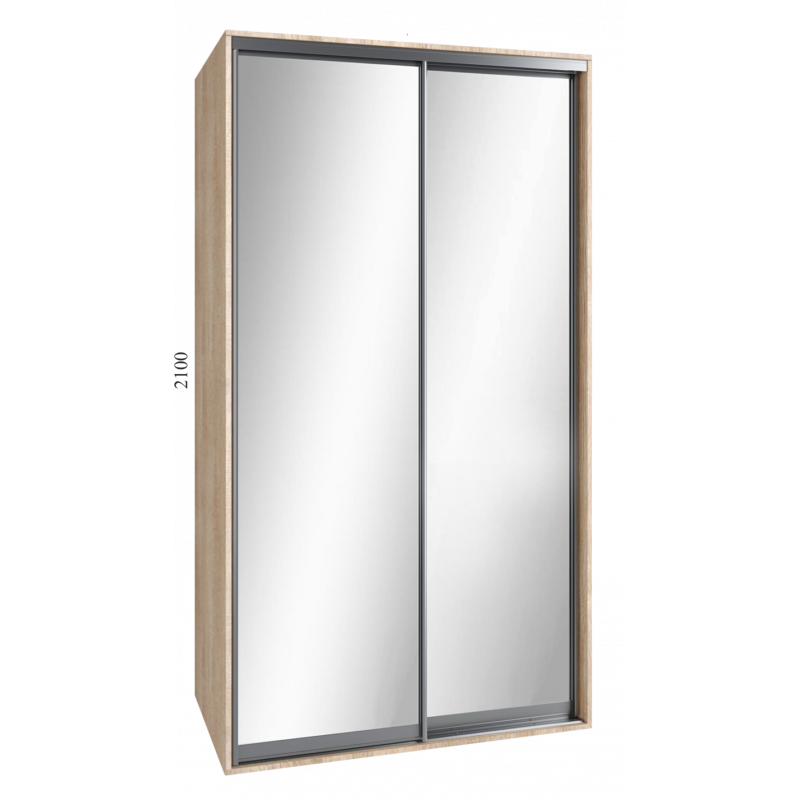 Шкаф-купе "Standart", прямой, размером 210х60х110см, с перекладиной