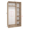 Шкаф-купе "Standart", прямой, размером 210х60х110см, с перекладиной