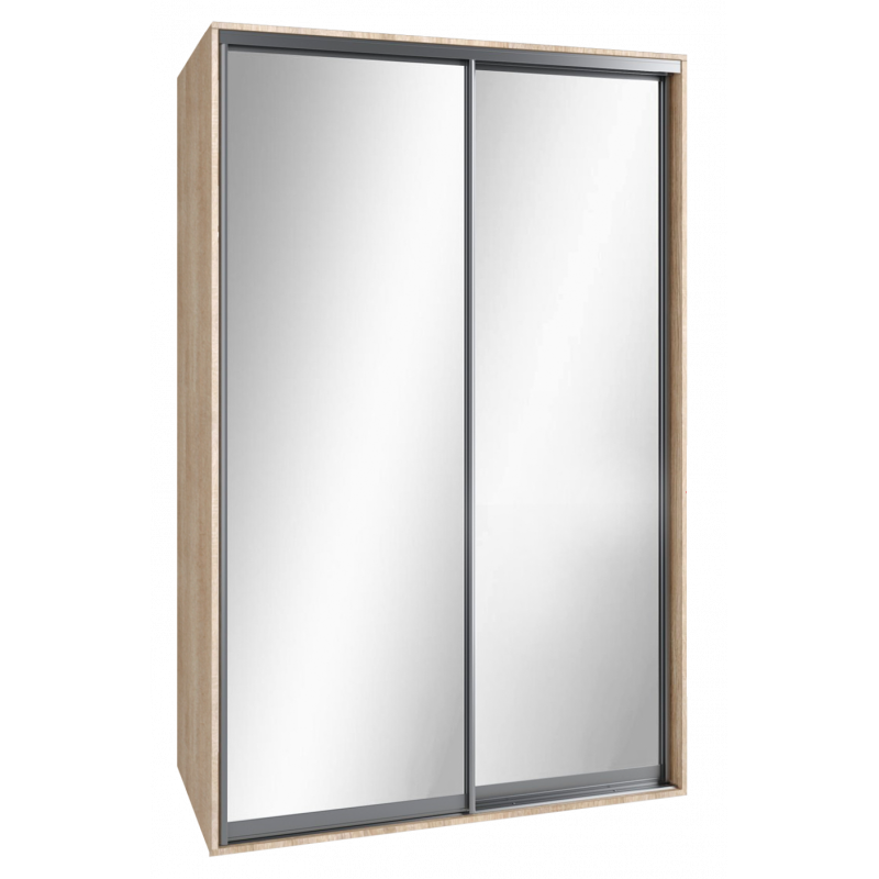 Шкаф-купе "Standart", прямой, размером 210х60х130см, с перекладиной