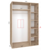Шкаф-купе "Standart", прямой, размером 210х60х130см, с перекладиной