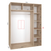 Шкаф-купе "Standart", прямой, размером 210х60х150см, с перекладиной